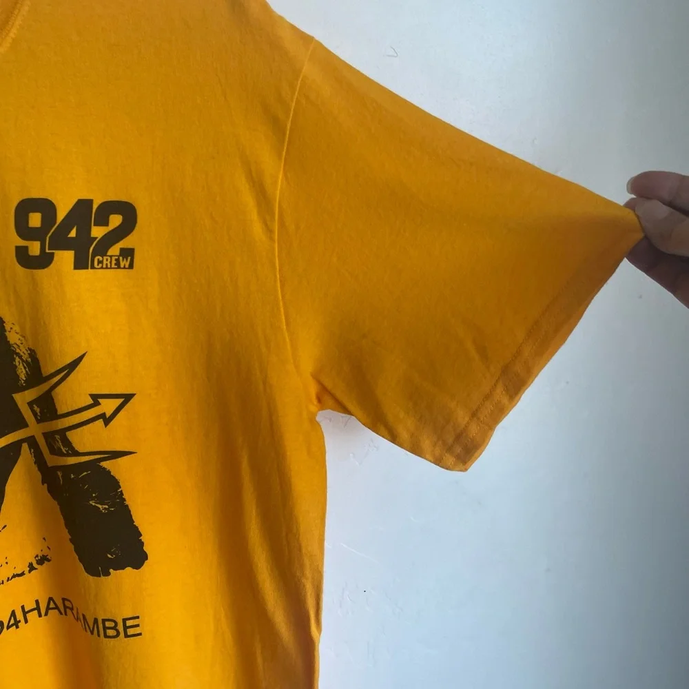 Port and Company Men's Orange Graphic Tee - Picture 4 of 5